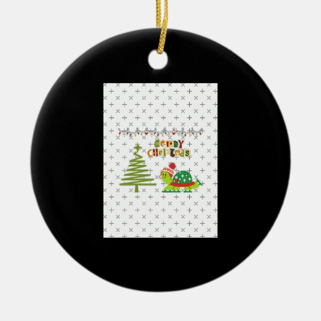 Christmas turtle A Line Dress Julgransprydnad Keramik (Framsidan)