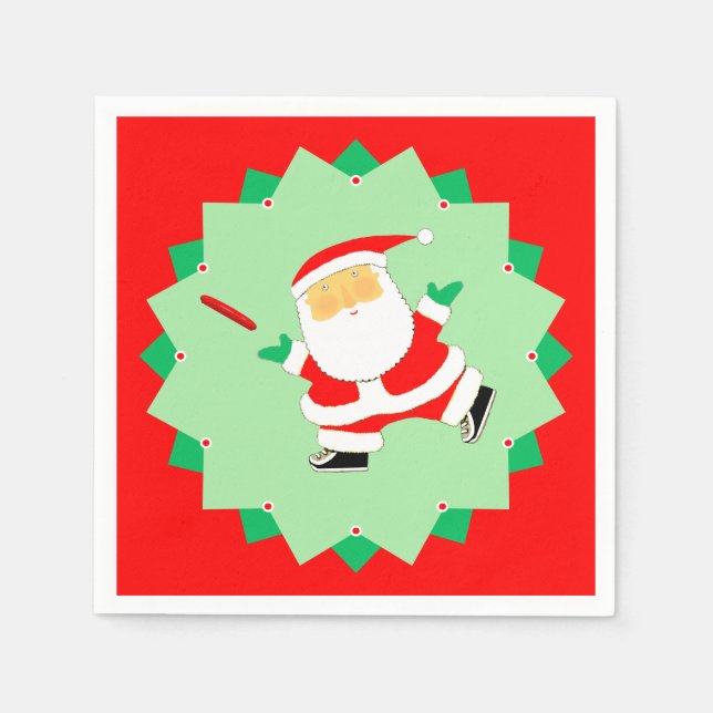 Christmas Ultimate Frisbee Pappersservett (Framsidan)