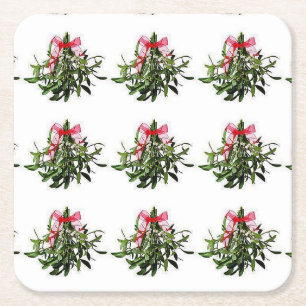 CHRISTMAS UNDERLÄGG GOES MISTLETOE HELT. PAPPER KVADRAT
