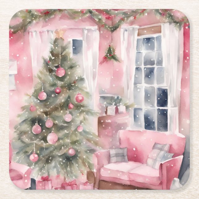 Christmas  underlägg papper kvadrat (Framsidan)