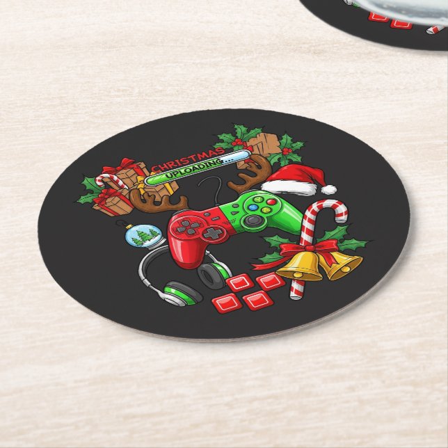 Christmas Underlägg Papper Rund (Vinklad)