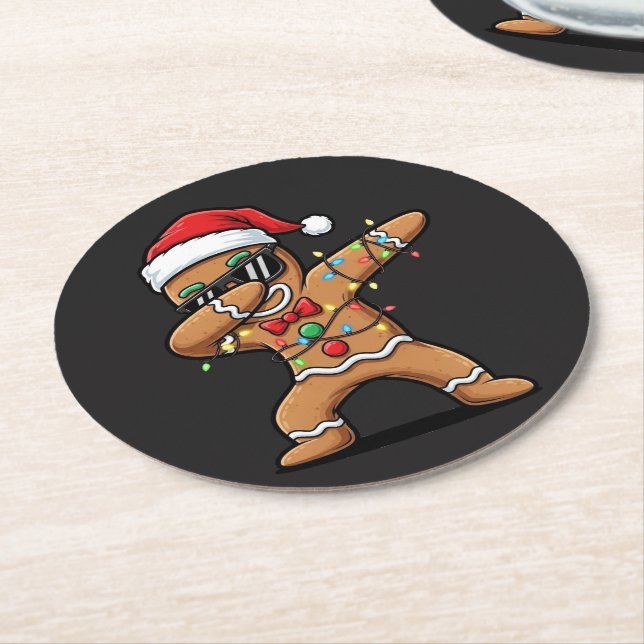 Christmas Underlägg Papper Rund (Vinklad)