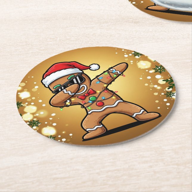 Christmas Underlägg Papper Rund (Vinklad)