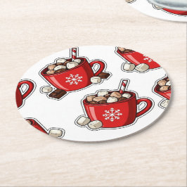 Christmas Underlägg Papper Rund