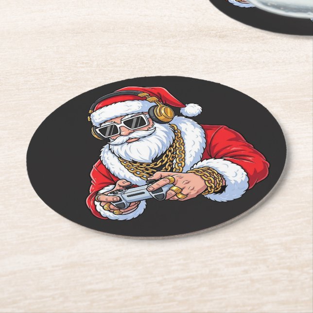 Christmas Underlägg Papper Rund (Vinklad)