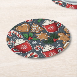 Christmas Underlägg Papper Rund