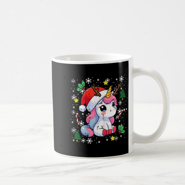 Christmas Unicorn Cute Magical Xmas Toddler Girls  Kaffemugg (Höger)