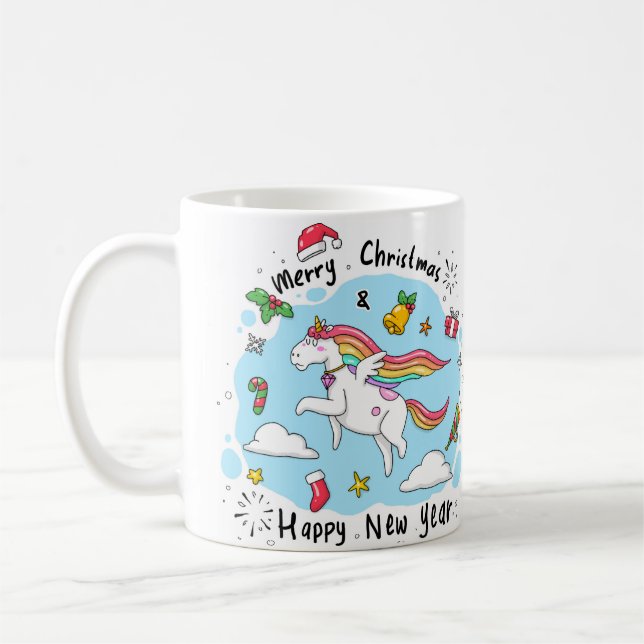 Christmas Unicorn Kaffemugg (Vänster)