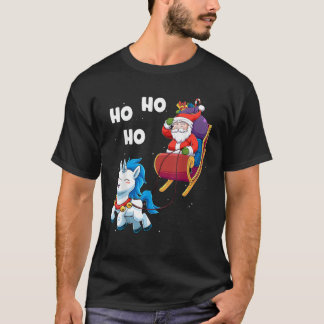 Christmas Unicorn Shirt Magical Xmas Santa Claus S T