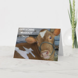 CHRISTMAS UTAN MOO (SAKNAR DIG) HELGKORT
