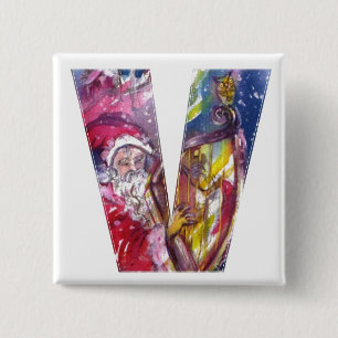 CHRISTMAS V BREV / SANTA PLAYP HARP KNAPP