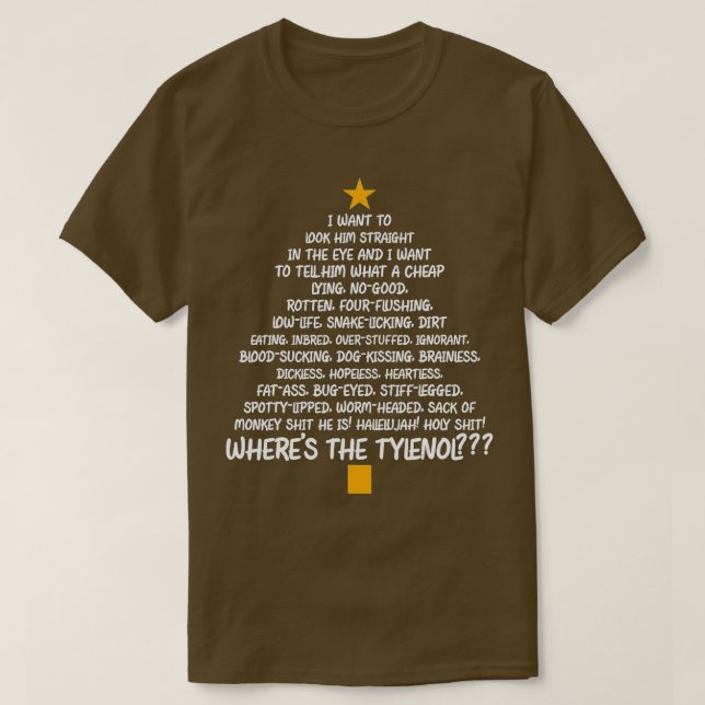 Christmas Vacation Rant - Christmas Tree  T Shirt (Design framsida)