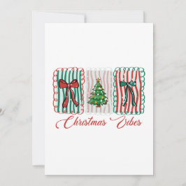 Christmas Vibes Festive Holiday Design Inbjudningar