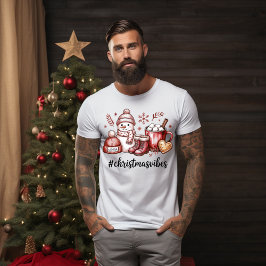 christmas vibes hett cocoa och snö roligt t shirt