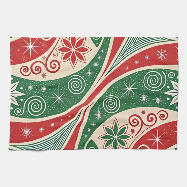 Christmas Vibes Kökshandduk (Horisontell)