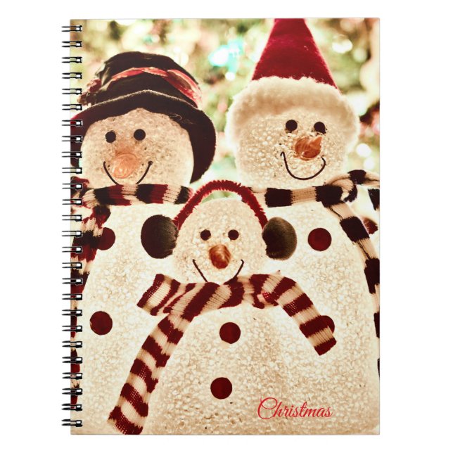 Christmas Vibes Snowman Celebration Anteckningsbok (Framsidan)