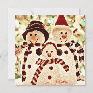 Christmas Vibes Snowman Celebration Inbjudningar