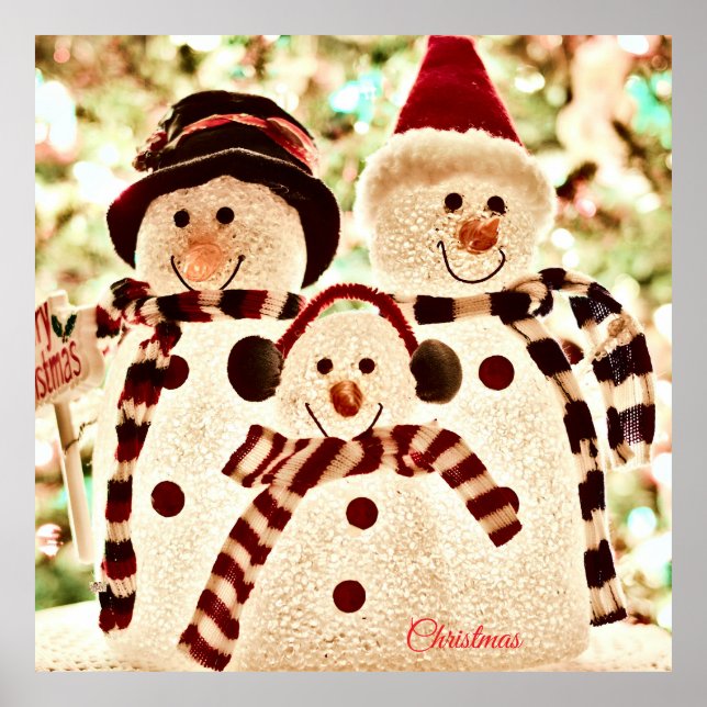 Christmas Vibes Snowman Celebration Poster (Framsidan)