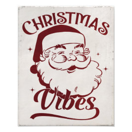 Christmas Vibes Vintage Design Fototryck