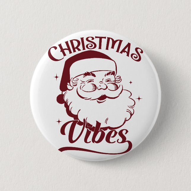 Christmas Vibes Vintage Design Knapp (Framsida)
