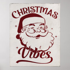 Christmas Vibes Vintage Design Poster