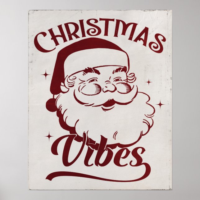 Christmas Vibes Vintage Design Poster (Framsidan)
