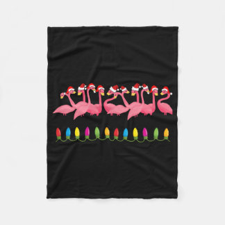 CHRISTMAS VID BEACH-UTFORMNINGEN FLAMINGO SANTA FLEECEFILT