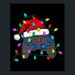 Christmas Video Game Controller Hat Santa Gamer Bo Poster<br><div class="desc">Christmas Video Game Controller Hat Santa Gamer Boy Teen Kid</div>