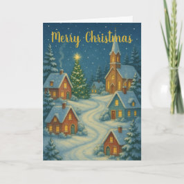 Christmas Village Custom Christmas Card Kort