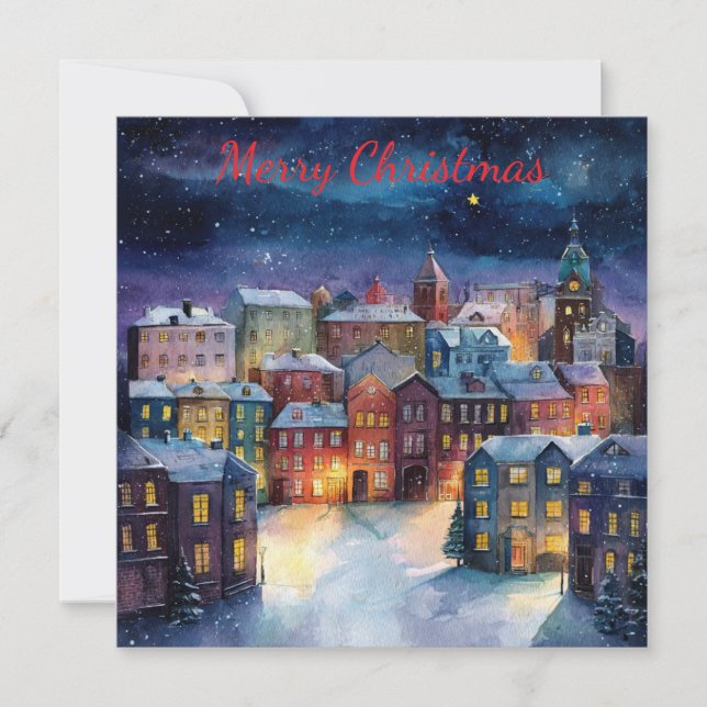 Christmas Village Julkort (Framsida)