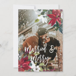 Christmas vinterfoto gift och merry Card Tack Kort
