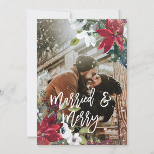 Christmas vinterfoto gift och merry Card Tack Kort
