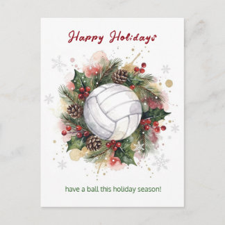 Christmas Volleyball Holiday Greeting Cards Helg Vykort