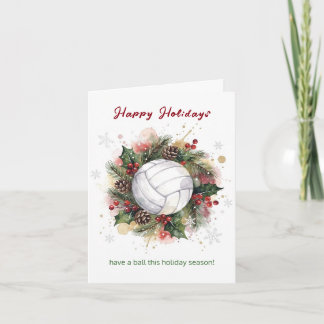 Christmas Volleyball Holiday Greeting Cards Helgkort