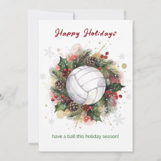 Christmas Volleyball Holiday Greeting Cards Julkort