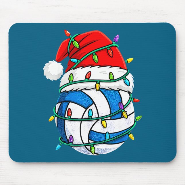 Christmas Volleyball Santa Hat Lights Srts Xmas Pa Musmatta (Framsidan)