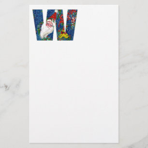 CHRISTMAS W BREV / JULTOMTEN MED RED RIBBON BREVPAPPER