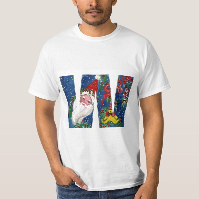 CHRISTMAS W BREV / JULTOMTEN MED RED RIBBON T-SHIRT (Framsida)