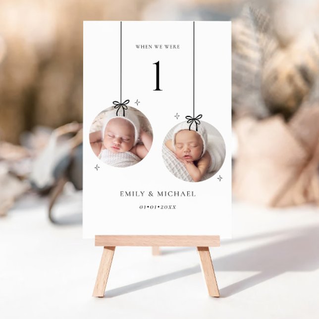 Christmas When We Were Age Wedding Table Number Bordsnummer (Skapare uppladdad)