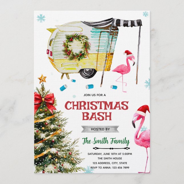 Christmas White Trash Bash Invitation Inbjudningar (Framsida)