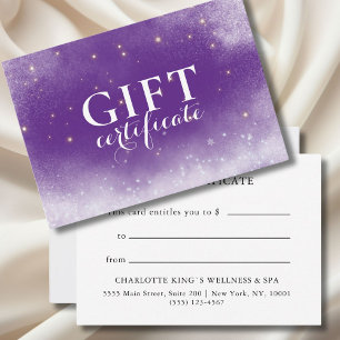 CHRISTMAS, WINTER, BUSINESS GIFT CERTIFICATE