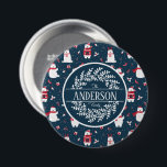 CHRISTMAS WINTER POLAR BEAR FAMILY MONOGRAM KNAPP<br><div class="desc">Med den här unika designen och trendiget kan du lägga till lite roligt till din dagliga upplevelse. Ha roligt med den här utformningen och många kärlek.</div>