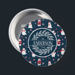 CHRISTMAS WINTER POLAR BEAR FAMILY MONOGRAM KNAPP<br><div class="desc">Med den här unika designen och trendiget kan du lägga till lite roligt till din dagliga upplevelse. Ha roligt med den här utformningen och många kärlek.</div>