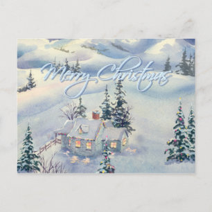 CHRISTMAS WINTER SCENE by SHARON SHARPE Helg Vykort