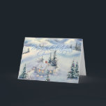 CHRISTMAS WINTER SCENE by SHARON SHARPE Helgkort<br><div class="desc">CHRISTMAS WINTER SCENE från en ursprunglig vattenfärg av SHARON SHARPE</div>