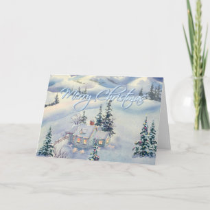 CHRISTMAS WINTER SCENE by SHARON SHARPE Helgkort
