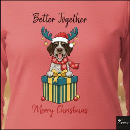 Christmas Wirehaired Pointer Reindeer Gift Graphic T Shirt