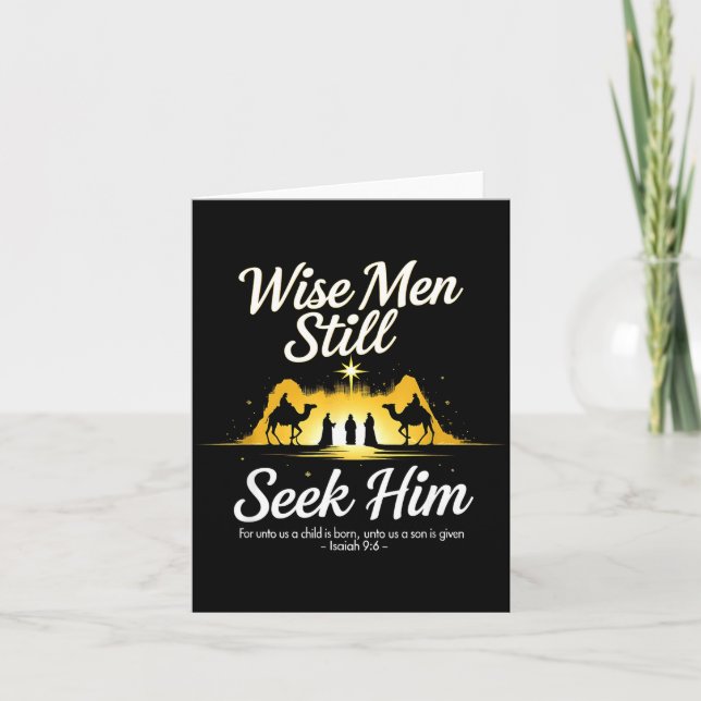 Christmas Wise Men Still Seek Him 3 Kings Religiou Kort (Framsida)