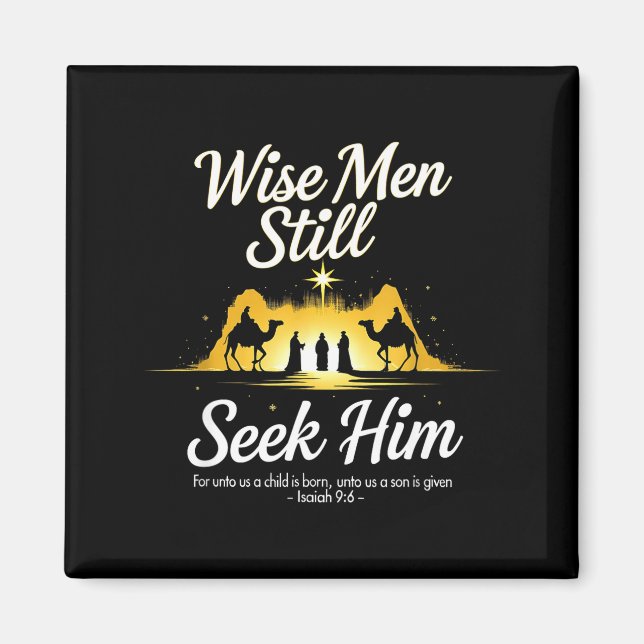 Christmas Wise Men Still Seek Him 3 Kings Religiou Magnet (Framsidan)
