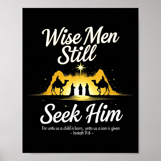 Christmas Wise Men Still Seek Him 3 Kings Religiou Poster (Framsidan)
